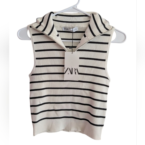 NWT Zara Women's Striped Sleeveless Top - Picture 1 of 6